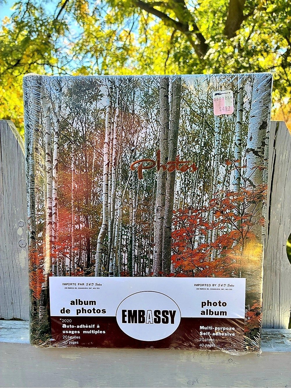 Vintage Embassy 20 Sheet Self Adhesive Forest Theme Photo Album NWT